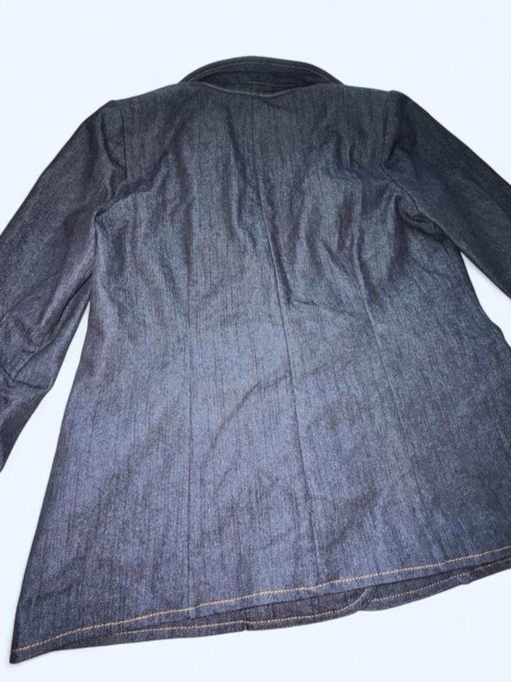 Carole Wren Dark Indigo Denim Blazer with 3/4 sleeves - Picture 6 of 8